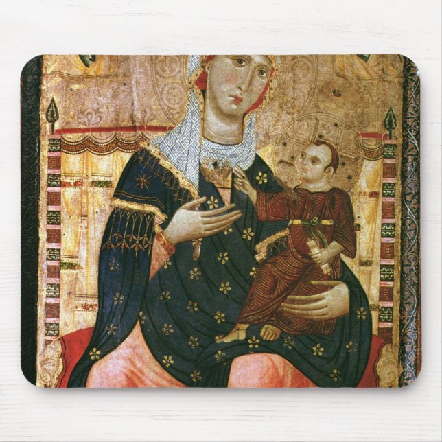 Installera Madonna och barnet, c.1260 Musmatta (Framsidan)