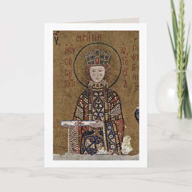 Installera Mary med Kristus av ByzantineMosaicist Kort (Framsida)