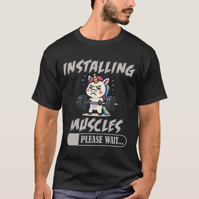 Installera Muskel Fitness T Shirt (Framsida)