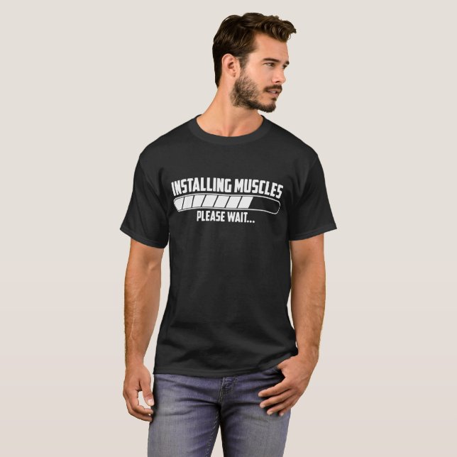 Installera muskeln behaga t shirt (Hel framsida)