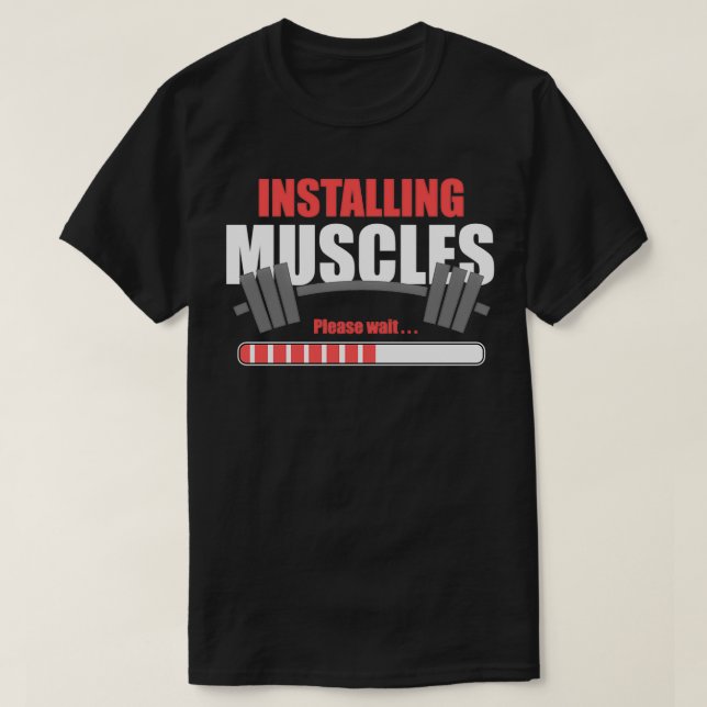 Installera muskler, gym t shirt (Design framsida)