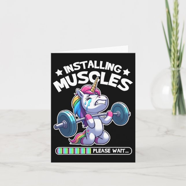 Installera muskler Vänta på bojbyggnadsuniversitet Kort (Framsida)