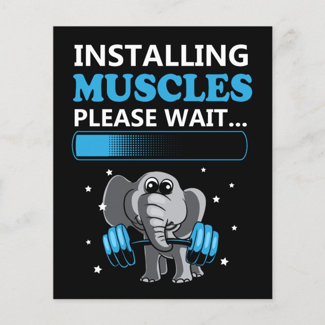 Installera muskler vänta på elefant Gym (Framsida)