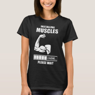 Installera muskler Vänta på gym Bodybuilding Wo T Shirt