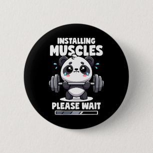 Installera muskler Vänta tills Panda lyfter gymen Knapp
