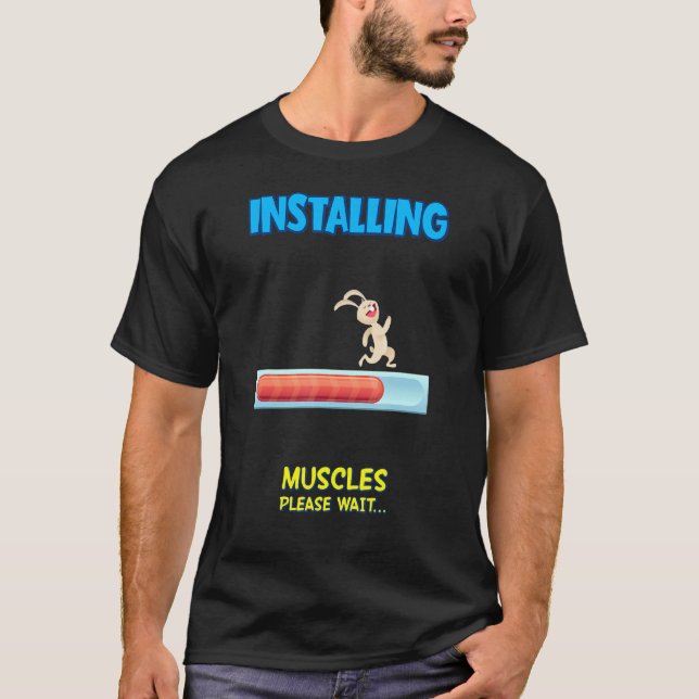 Installera muskler Vänta tills Sarcastic Sassy T Shirt (Framsida)