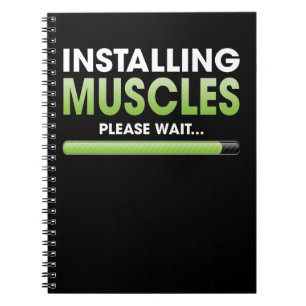 Installera muskler Vänta tills Workout Älskare Anteckningsbok