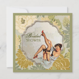 Installera upp blommigt Möhippa Tea Party Inbjudningar