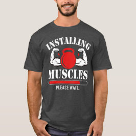 Installerar muskler vänta t shirt