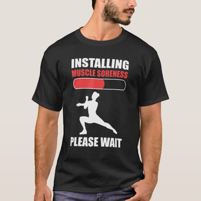 Installing Muscle Soreness Please Wait Aerobics In T Shirt (Framsida)
