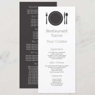Inställning av måltid, Restaurang Slimline Meny