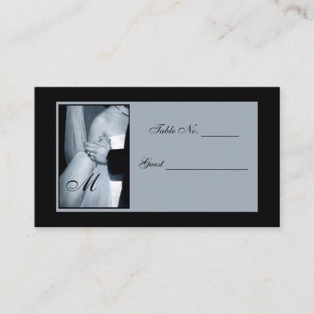 Inställning av Monogrammed Bord-monokortet för ele Placeringskort (Framsida)