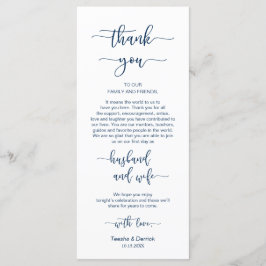 Inställning av Ställe, Tack, marinblått, kort