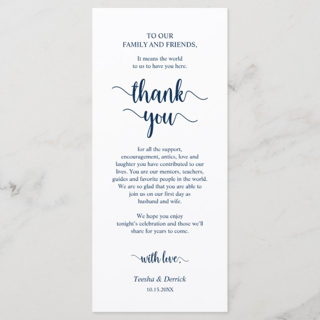 Inställning av Tack för Middag i Ställe, Rustic Na Program (Framsida)