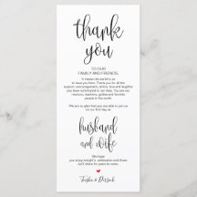 Inställning av tackkort för Bröllop-middagen