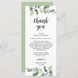 Inställning av tackkort för Grey Eucalyptus Ställe Program