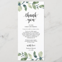 Inställning av tackkort för Grey Eucalyptus Ställe Program