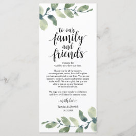 Inställning av tackkort för Grey Eucalyptus Ställe Program