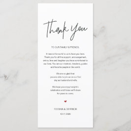 Inställning av tackkort för Modern calligraphy Stä Program