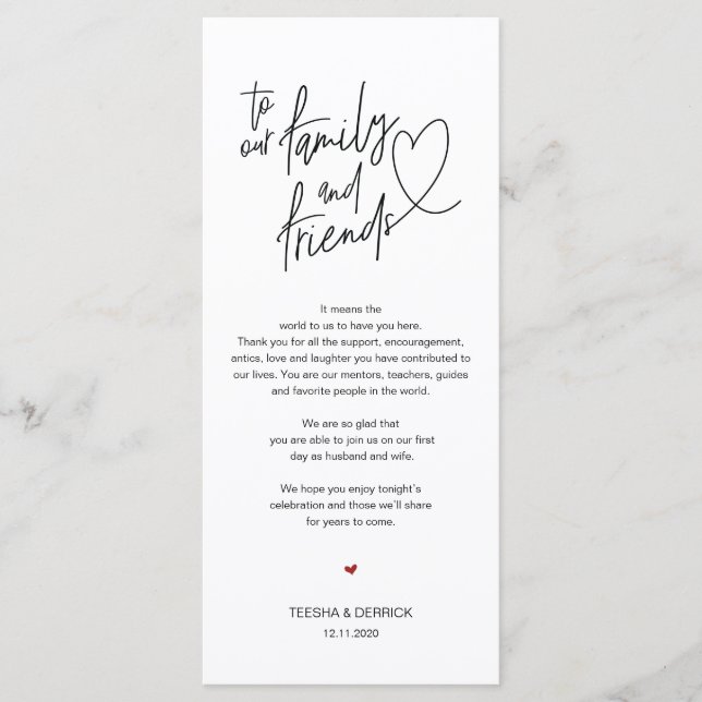 Inställning av tackkort för Modern calligraphy Stä Program (Framsida)