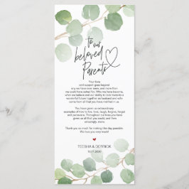 Inställning av tackkort för Modern eucalyptus Stäl Program