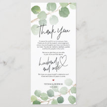 Inställning av tackkort för Modern eucalyptus Stäl