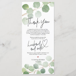 Inställning av tackkort för Modern eucalyptus Stäl Program