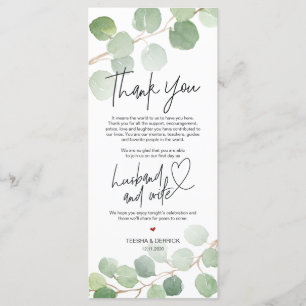 Inställning av tackkort för Modern eucalyptus Stäl Program