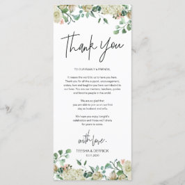 Inställning av tackkort för modern romantisk Ställ Program