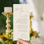 Inställning av tackkort för Romantic Bröllop Ställ Program<br><div class="desc">Inställning av Ställe i bröllop Tack för att du får ett modernt romantiskt skript, mörk grått och krämtema. i kärlek och visa er uppskattning för era gäster när de sätter sig ned vid sitt säte och läser denna personlig och charmerande tack för att ni sätter in kortet för ställe. Det...</div>