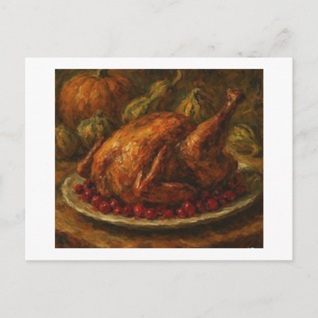 Inställning av thanksgiving Bord Vykort (Framsida)