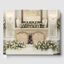 Inställning för vit ros Bord Gästböcker