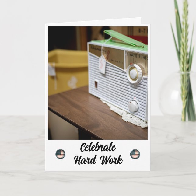 Inställning i avslappning - arbetsdagskort tack kort (Framsida)