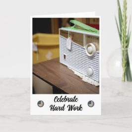 Inställning i avslappning - arbetsdagskort tack kort