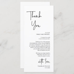 Inställningsdag för Bröllop Ställe tackkort Program