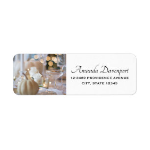 Inställningsfoto för thanksgiving Bord Elegant Stä Returadress Etikett