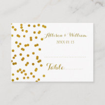 Inställningskort för Guld Confetti Bord Ställe