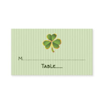 Inställningskort för klöver och rand bröllop