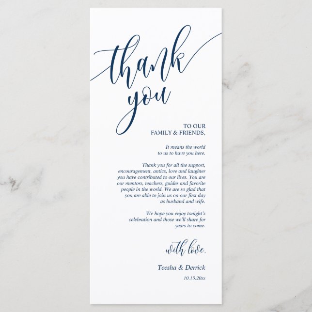 Inställningskort för Tack i Midinnor Ställe Program (Framsida)