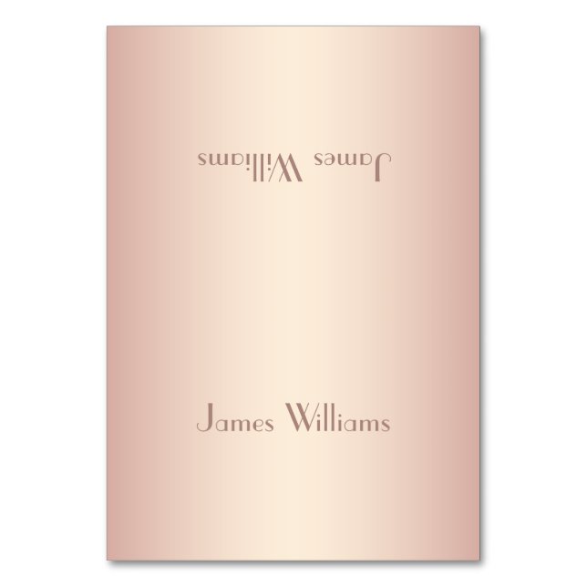 Inställningskort för vintage  Ställe Bordsnummer (Framsidan)