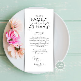 Inställningskortet för Tack vid middagstid Ställe Program