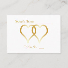 Inställningskortet Guld Hjärtar i Bröllop Ställe Placeringskort