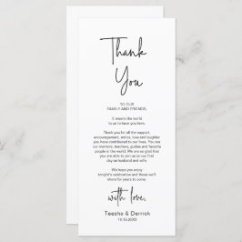 Inställningsmiddagen för tackkort för det moderna program