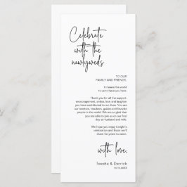 Inställningsmiddagen för tackkort för det moderna program