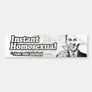 INSTANT HOMOSEXUELL -.png Bildekal