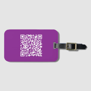 Instant QR-kod med din webbplats URL   Lila Bagagebricka