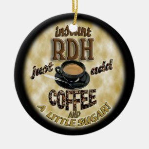 INSTANT RDH Add COFFEE CHRISTMAS ORNATAL DENTAL Julgransprydnad Keramik