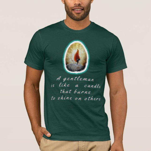 Instead of Cursing the Darkness Light a Candle  T Shirt (Framsida)