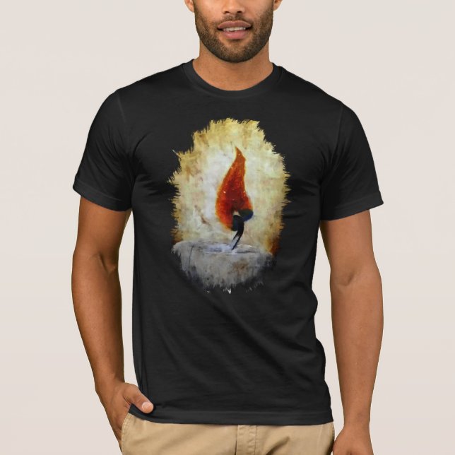 Instead of Cursing the Darkness Light a Candle T Shirt (Framsida)