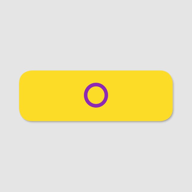 Instersex Flag Namnbricka (Framsida)